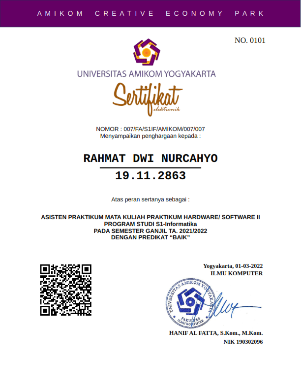 Sertifikat Hardware & Software